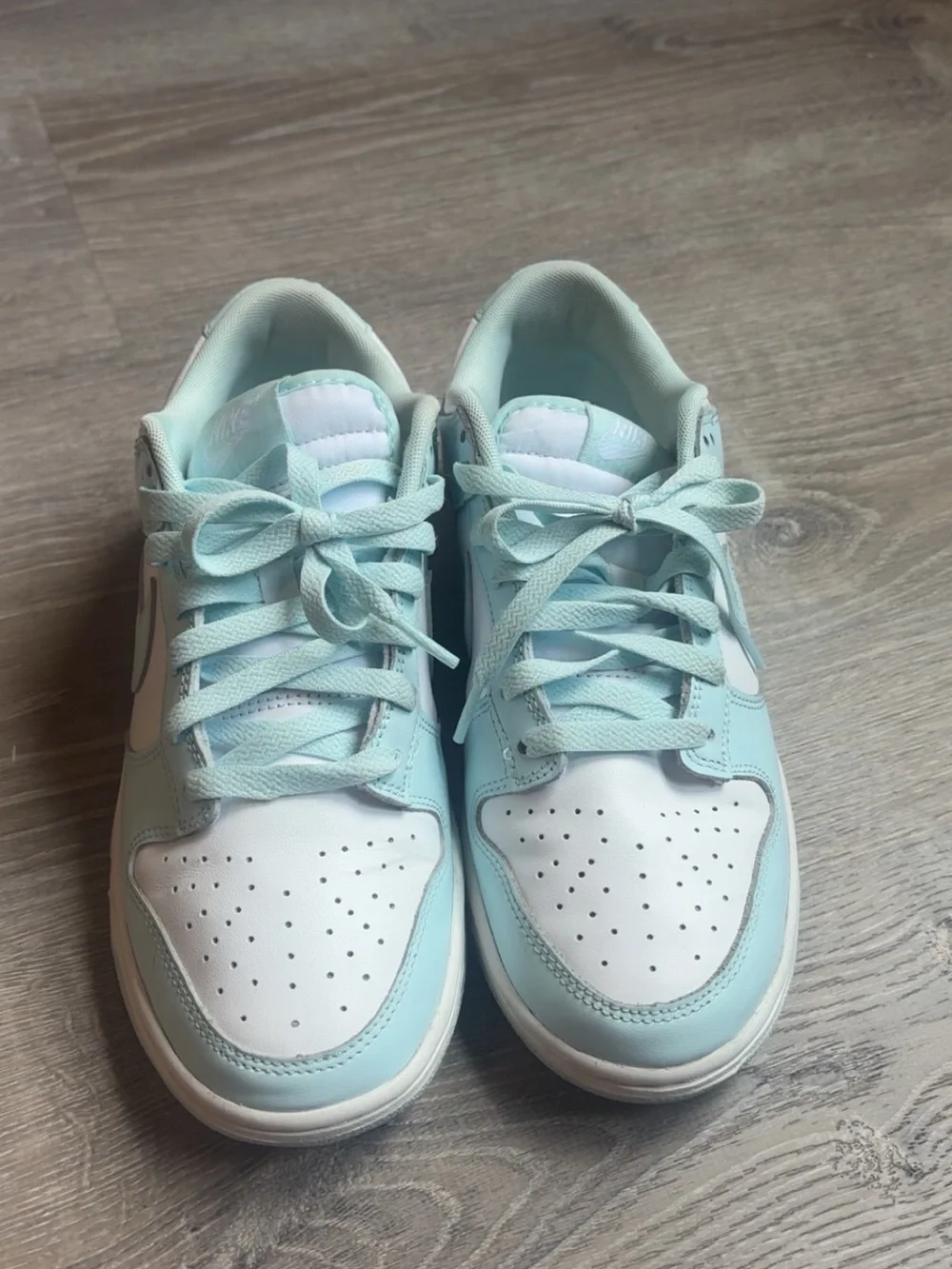 Nike  dunks Kids Low-Top Sneakers in Mint Blue and White